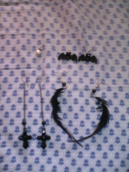 diverses boucles d'oreille